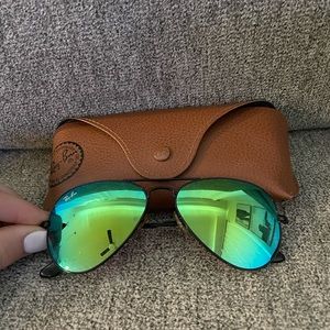 Ray Ban Aviators with Flash/Reflective Lenses